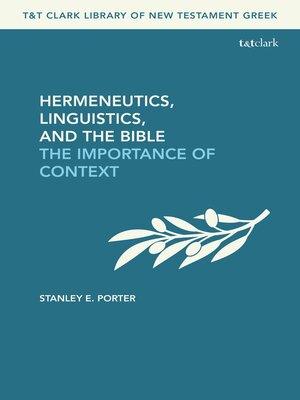 cover image of Hermeneutics, Linguistics, and the Bible